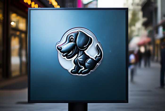 logo是一只狗的牌子，logo是一只狗的牌子蓝灰