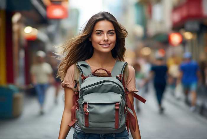 背斜挎包女生的图片，背斜挎包女生的图片真实