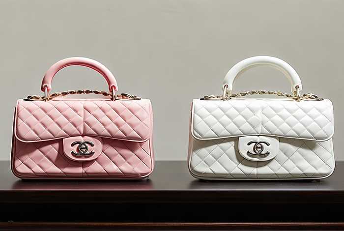 chanel cf mini粉色 chanel cf mini白色