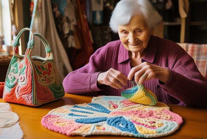 钩中老年女包教程，老年手提包的钩法与视频教程