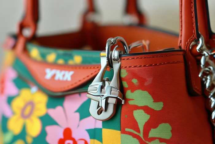 tory burch托特包；tory burch托特包拉链上有Ykk标志