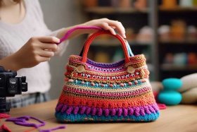 钩针编织时尚大气包包，钩针编织时尚包包视频教程