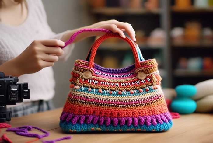 钩针编织时尚大气包包，钩针编织时尚包包视频教程