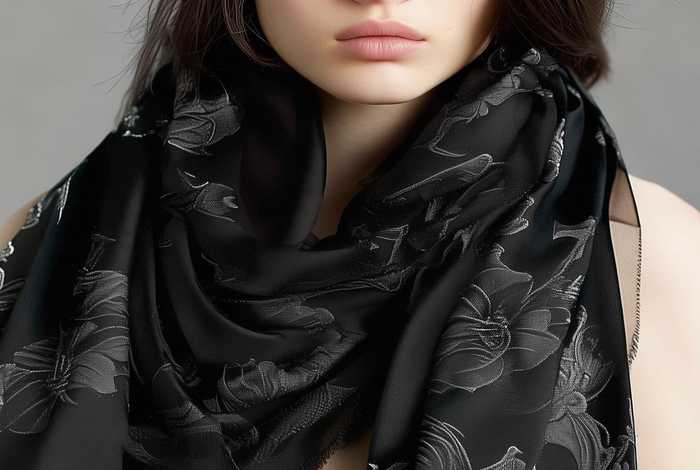 古奇官网gucci围巾；古奇官网gucci围巾黑色暗花