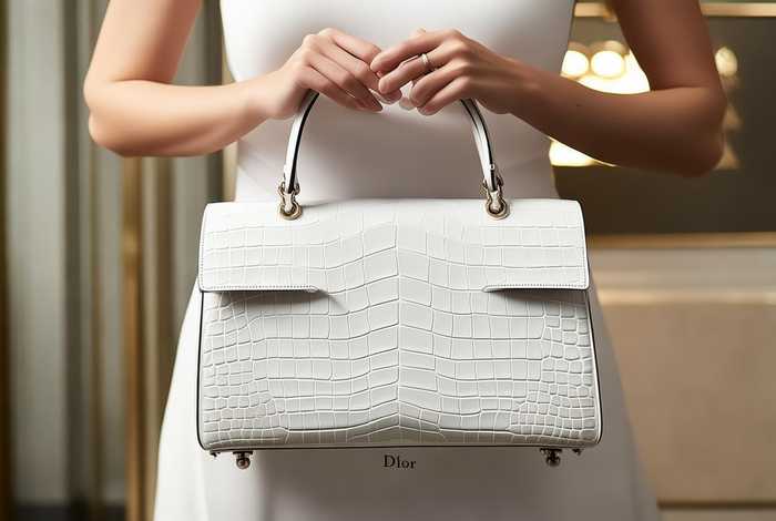 迪奥白色鳄鱼皮包包、迪奥白色鳄鱼皮包包好看吗