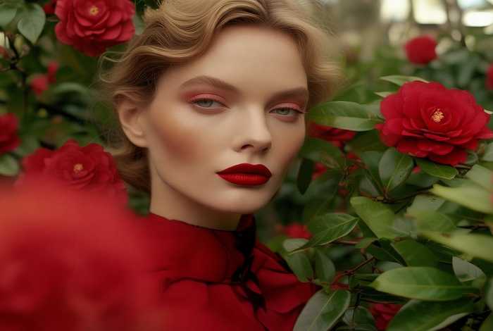 chanel红色山茶花；chanel山茶花口红