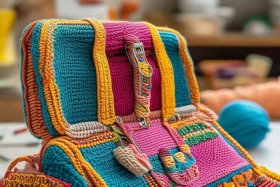 钩包包的盖扣钩针视频 包包盖子的钩法视频