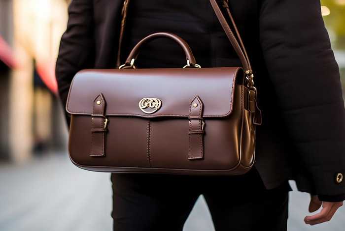 gucci斜挎包男士深褐色；gucci斜挎包男士深褐色好看吗