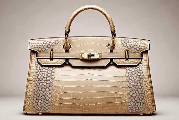 爱马仕钻扣鳄鱼女包 - 爱马仕鳄鱼皮钻扣包