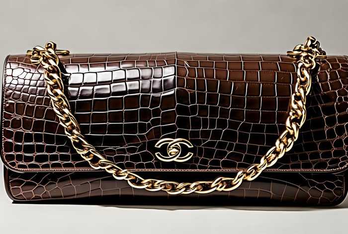 chanel cf鳄鱼皮手袋；chanel鳄鱼皮包