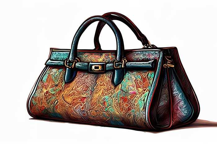包包款式图手绘高清；包包款式图手绘和上色