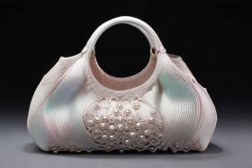 钩针钩今年最时尚包包珍珠丝带包包 - 钩针编织丝带包包