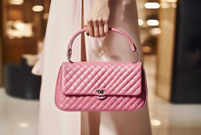 chanel粉色手提小包 - chanel粉色包包