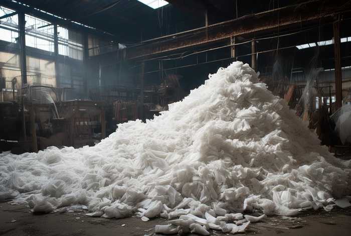 315曝光的卫生巾；315曝光的卫生巾厂有成堆废弃原料