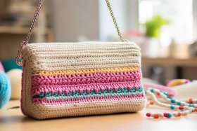 钩女士新款小挎包 - 钩织女士小挎包视频教程