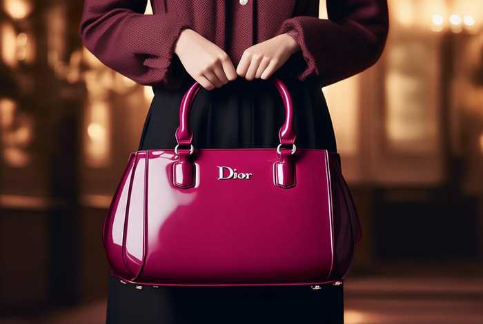 dior迪奥包包玫红色（dior 红色包）