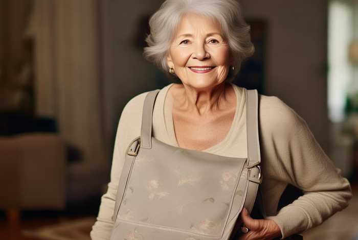 帆布斜挎包中老年妈妈款 - 帆布斜挎包 中老年