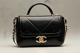 chanel 19bag 黑金中号公价、99新chanel(香奈儿)chanel 19 bag中号口盖黑金斜挎包