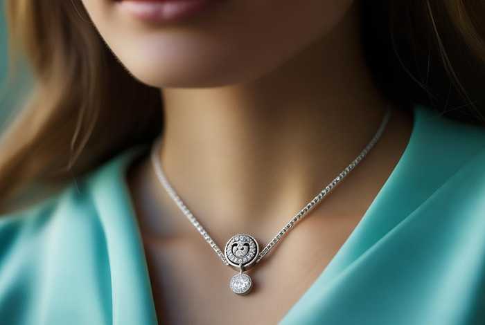 tifuniy蒂芙尼笑脸项链细节图、蒂芙尼笑脸项链佩戴图片