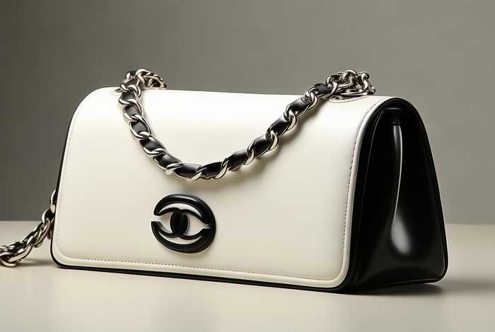 chanel cf中号黑白色、香奈儿chanel cf中号奶白色牛皮单肩斜挎包