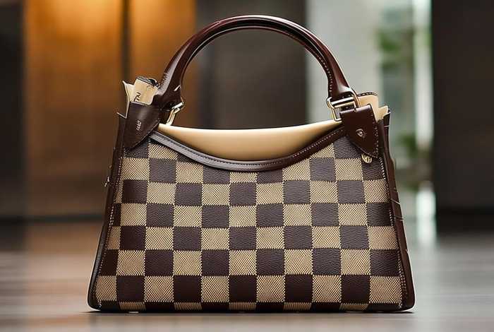 lv路易威登包包棋盘 9新lv-路易威登cor is rtte咖色棋盘格单肩斜挎手提包