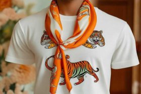 爱马仕三只虎短袖t恤 爱马仕两只老虎丝巾