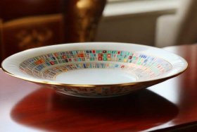 爱马仕马赛克烟灰缸发票，爱马仕骨瓷烟灰缸