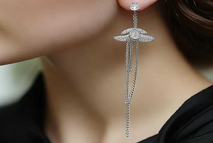 chanel logo耳环 chanel vintage 耳环