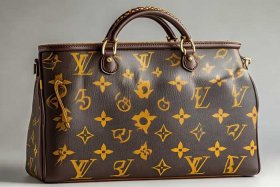 lv路易威登包包二手；二手9成新路易威登(lv)经典老花色涂层帆布手袋