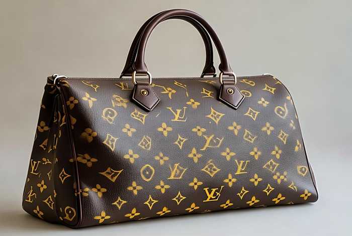 lv路易威登包包二手；二手9成新路易威登(lv)经典老花色涂层帆布手袋