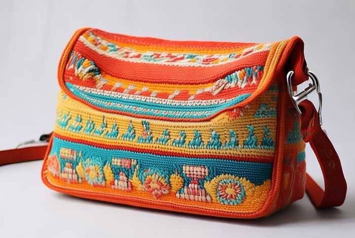 钩针休闲大气斜挎包包图解大全；钩针编织斜挎包包图解