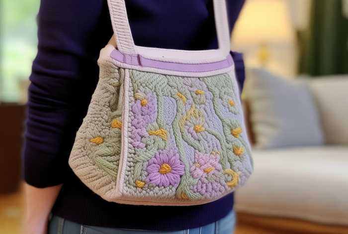 50岁女士钩针斜挎包（50岁女士钩针斜挎包视频）