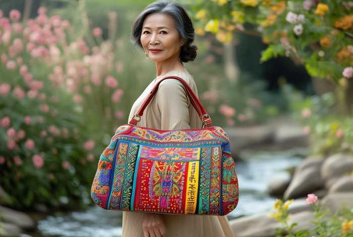 50-60岁女士斜挎包40公分 - 40岁至50岁女士斜挎包民族风