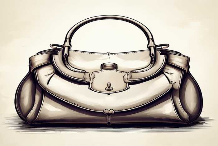 包包款式图手绘图片；包款式图 手绘