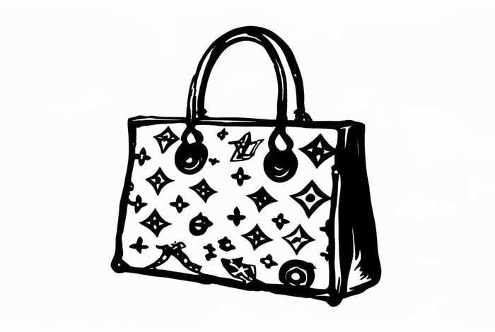 lv包包图片简笔画 - lv包的简笔画