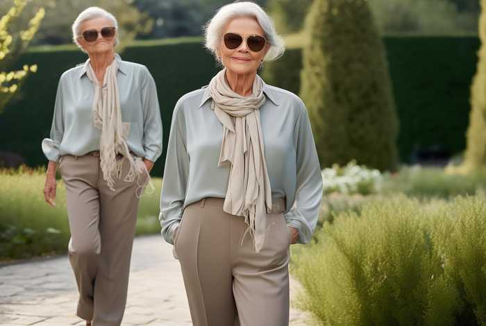 45岁55岁休闲女套装，45岁的女人穿休闲装好看吗