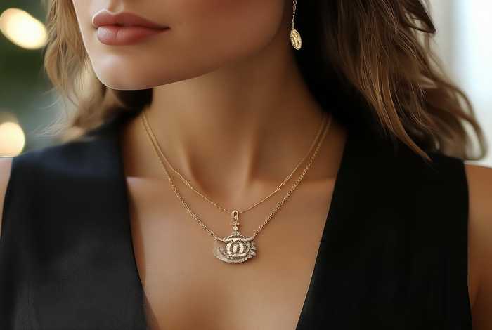 chanel2021项链、chanel logo项链