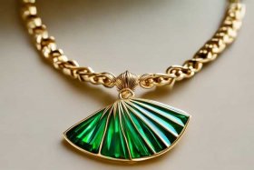 宝格丽绿色扇子项链 宝格丽绿色扇子项链是什么材质