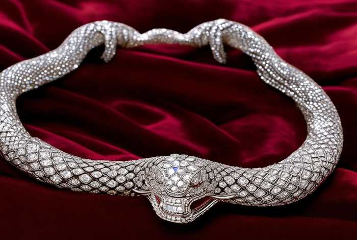 宝格丽蛇骨满钻项链、宝格丽蛇头满钻项链