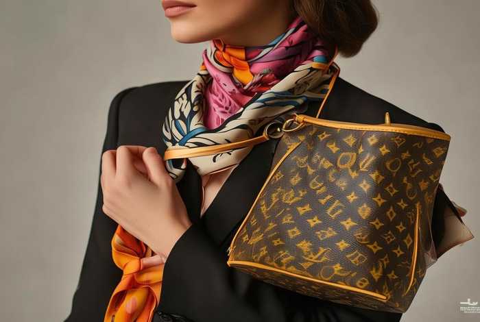 lv经典款女包丝巾系法教程、lv经典款女包丝巾系法教程图片