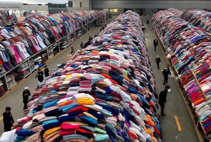 500元一吨衣服批发源头工厂、衣服一吨500元的厂家批发义乌商贸城