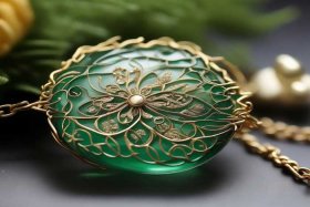 chanel中古绿琉璃胸针（chanel中古胸针价格）