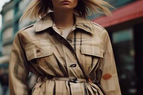 burberry短风衣；burberry短款风衣