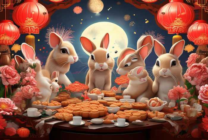 2023年兔年图片背景喜庆；2023年兔年图片背景喜庆图