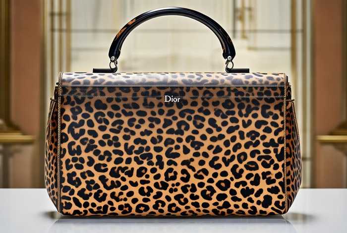 dior官网包包豹纹；dior官网 包包