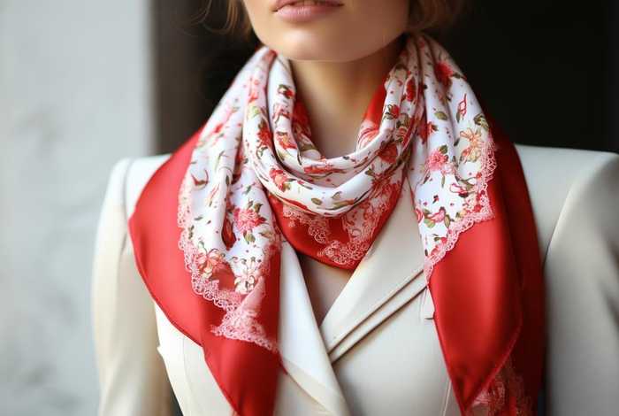 chanel茶花丝巾；chanel山茶花丝巾 搭配