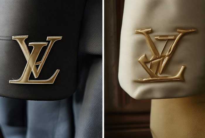 lv真假logo对比；lv真假logo对比衣服