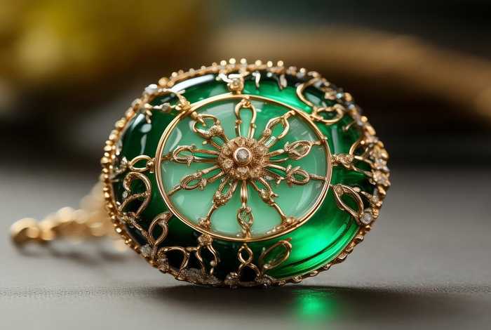 chanel中古绿琉璃胸针（chanel中古胸针价格）