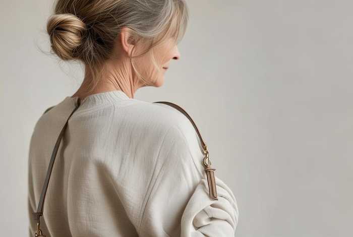 50岁女人背斜挎包最简单方法、50岁女人背斜挎包最简单方法图片