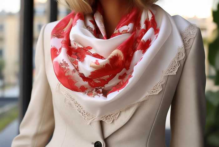 chanel茶花丝巾；chanel山茶花丝巾 搭配